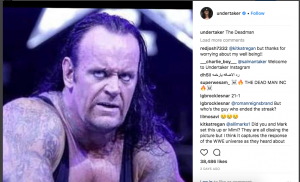 The Undertaker's official Instagram profile