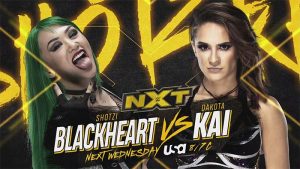 Matches for WWE NXT next week