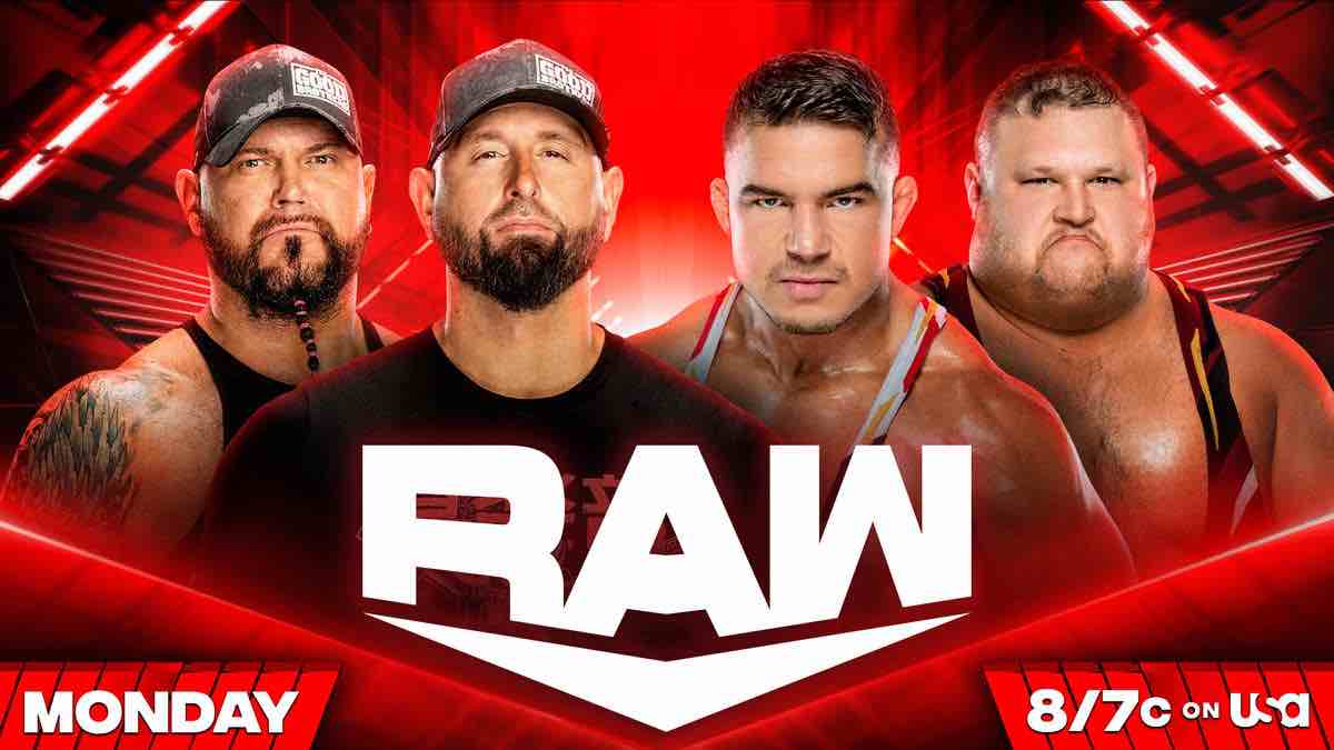 Tag Team Match Added To Monday's WWE Raw WWE News, WWE Results, AEW