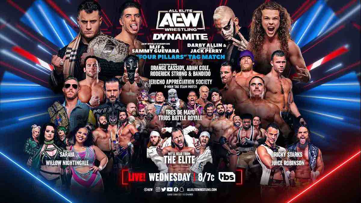 AEW Dynamite Live Coverage Tonight Four Pillars Tag Team Match