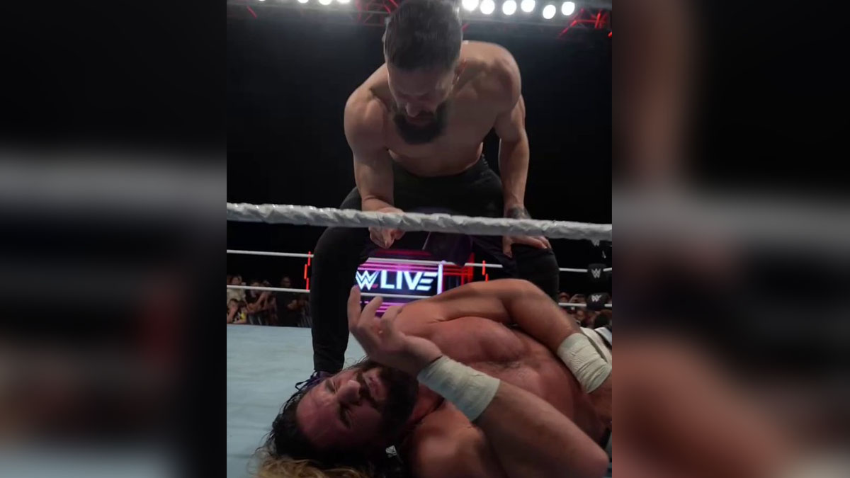 Finn Balor attacks Seth Rollins at WWE Live Event ahead of Money in the ...