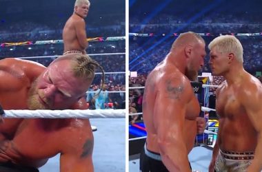 WWE Star Brock Lesnar Sings Along Onstage With Country Music Artist Zach  Bryan